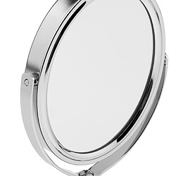 Acheter 3in mini double côté normal grossissement ovale stand maquillage table miroir argent