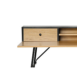 Bureau Bois Noir Pieds Métal - Ostaria