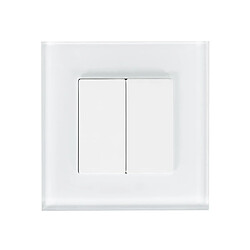 Ledkia Module Double Obturateur avec Plaque Crystal Modern Blanc