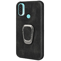 Coque en TPU + PU avec béquille noir pour votre Motorola Moto E20/E30/E40