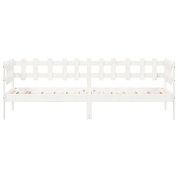 Acheter Maison Chic Lit de jour, Lit de repos pour Salon Chambre,Canapé-lit,Lit d'invité Blanc 90x200 cm Bois de pin massif -MN22742