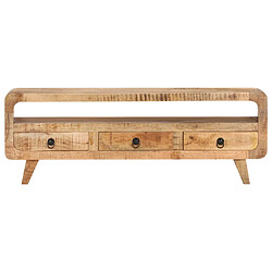 Avis Maison Chic Meuble TV scandinave - Banc TV pour salon 117x30x41 cm Bois de manguier massif brut -MN75156