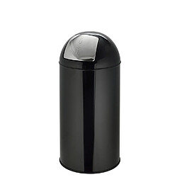 Poubelle à poussoir / Poubelle automatique PUSH 35L satin noir hjh OFFICE