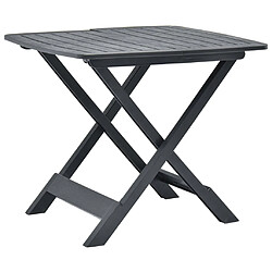 vidaXL Table pliable de jardin Anthracite 79x72x70 cm Plastique