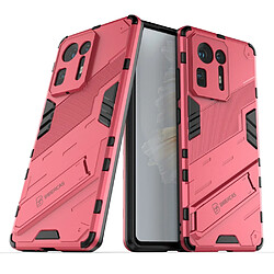 Coque en TPU anti-choc avec béquille rose pour votre Xiaomi Mix 4