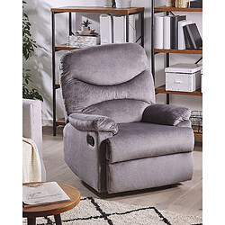 Beliani Fauteuil ESLOV Velours Gris