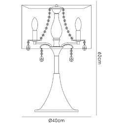 Avis Luminaire Center Lampe de Table Trace avec ChromeAbat jour 3 Ampoules chrome poli/PVC /cristal