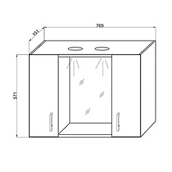 Kiamami Valentina MIROIR DE SALLE DE BAIN À CONTENEUR AVEC DEUX ÉLÉMENTS MURAUX EN CHÊNE BLANC ET UNE LAMPE À DEL pas cher