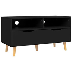 vidaXL Meuble TV Noir 90x40x48,5 cm Aggloméré