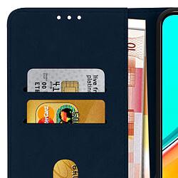 Avizar Étui pour Xiaomi Redmi 9 Clapet Portefeuille Fonction Support Vidéo Bleu Nuit pas cher