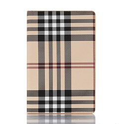 Wewoo Housse Coque Pour Galaxy Tab S6 Etui à rabat horizontal en cuir avec texture à carreaux T860 / T865 supportemplacements de cartes et porte-monnaie Blanc