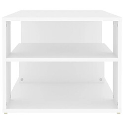 Maison Chic Table basse,Table Console Table d'appoint, Table pour salon Blanc 100x50x40 cm Aggloméré -MN68797 pas cher