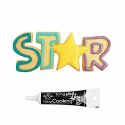 Scrapcooking Découpoir à biscuits en inox Star + Stylo de glaçage noir