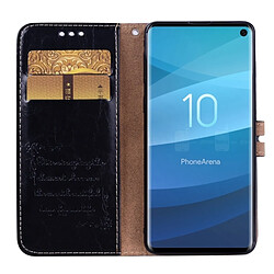 Wewoo étuis en cuir Coque Housse Etui à rabat horizontal de texture Business Style Oil pour Galaxy S10, avec porte-cartes (noir) pas cher