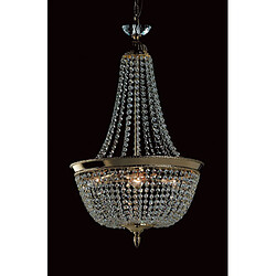 Lumière Chandelier Herne Or 3 ampoules 55cm