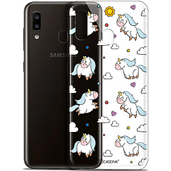 Caseink Coque Pour Samsung Galaxy A20 (6.4 ) [Gel HD Collection Fantasia Design Licorne In the Sky - Souple - Ultra Fin - Imprimé en France]