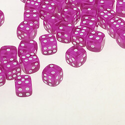 Avis 50pcs acrylique à six faces dés 12mm d6 dés pour d u0026 d dnd rpg jeu de société violet