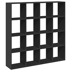 vidaXL Bibliothèque noir 137,5x29x137,5 cm bois d'ingénierie