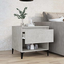 Avis Maison Chic Table d'appoint | Table Basse Gris béton 50x46x50 cm Bois d'ingénierie -GKD23752