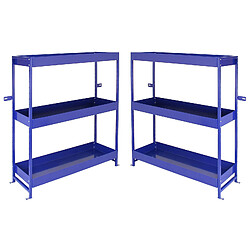 Monster Racking Rayonnage Monster Duo à étagères en métal pour le rangement d'outils dans les véhicules utilitaires, 116.5cm x 115cm x 34.8cm