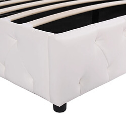 ComfortXL Lit Rembourré 180*200 Avec Sommier à Lattes Et Tête De Lit, Lit Pour Jeunes, Blanc pas cher