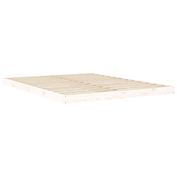 Acheter Maison Chic Lit adulte - Lit simple Cadre de lit,Structure du lit Contemporain blanc 150x200 cm très grand bois de pin massif -MN74193