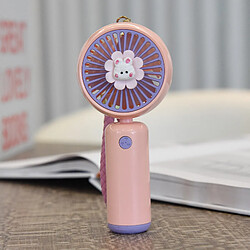 (Rose) Petit Ventilateur De Poche Chargement Usb Puissant Brise De Refroidissement Portable Avec Porte-Clés