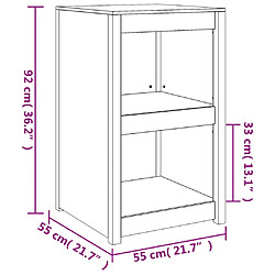 vidaXL Armoire de cuisine d'extérieur blanc bois de pin massif pas cher