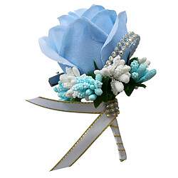 Acheter Stimulation Broche Fleur Rose Pin Mariage Corsage Pin Lac Bleu