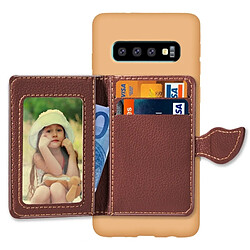 Wewoo étuis Coque Housse Étui de protection en TPU texturé à texture litchi avec feuille magnétique pour Galaxy S10, emplacements pour cartes, support et porte-monnaie (vert)