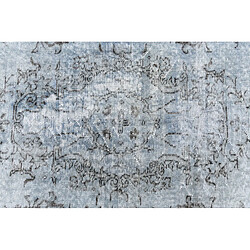 Vidal Tapis de laine 216x99 Bleu Ultra Vintage