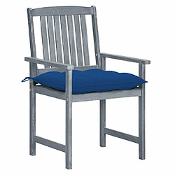 Maison Chic Lot de 8 Chaises de jardin avec coussins | chaises d'extérieur | Fauteuil Relax Bois d'acacia solide Gris -GKD42662