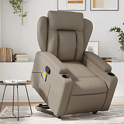 vidaXL Fauteuil inclinable de massage Cappuccino Similicuir