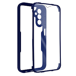 Avizar Coque 360° pour Galaxy A14 Dos Rigide Protection Écran Souple Contour Bleu