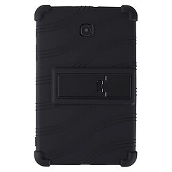 Coque en silicone flexible avec béquille pliable noir pour votre Samsung Galaxy Tab A 8.0 (2018) SM-T387