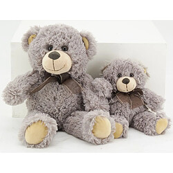 Acheter Aubry Gaspard Peluche ours en acrylique gris foncé 30 cm.