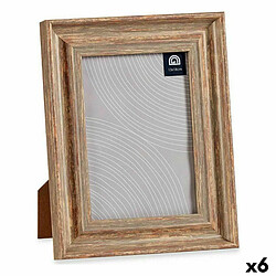 Gift Decor Cadre photo 19 x 2 x 24 cm Verre Bois Marron Cuivre Plastique (6 Unités)