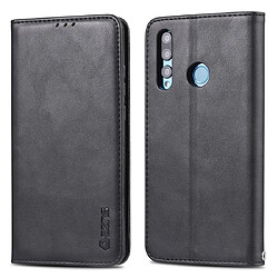 Wewoo Housse Coque Pour Huawei P Smart Plus 2019 AZNS Texture rétro Magnétique Flip horizontal en cuir PU avec support et fentes cartes et cadre photo noir