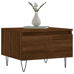 Avis Maison Chic Table basse,Table Console Table d'appoint, Table pour salon chêne marron 50x46x35 cm bois d'ingénierie -MN25846