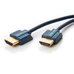 Clicktronic Casual Câble HDMI haute vitesse ultrafin avec Ethernet (Câble fin haute vitesse pour TV HD- et 3D-) 2 m