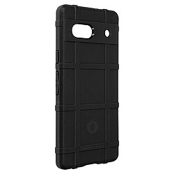 Avizar Coque pour Google Pixel 7a Silicone Épais Coins Antichocs Motif Relief Noir