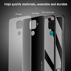 Wewoo Coque Pour Huawei Nova 5i Pro Texture Gradient Glass Housse de protection bleu foncé pas cher