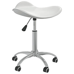 vidaXL Tabouret de salon et spa Blanc Similicuir