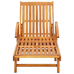 Avis Helloshop26 Lot de 2 transats chaise longue bain de soleil lit de jardin terrasse meuble d'extérieur avec coussins bois d'acacia solide 02_0012063