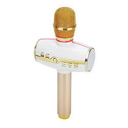 Yonis Microphone Bluetooth Sans Fil RGB Karaoke