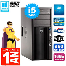 PC HP WorkStation Z210 Tour Core i5-2400 RAM 16Go SSD 960Go Graveur DVD Wifi W7 - Occasion