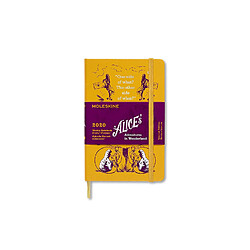 Moleskine Agenda semainier de poche 20 mois édition limitée Alice au pays des merveilles Jaune