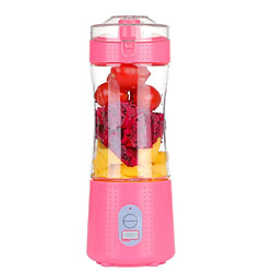 Universal Mélangeur portable Mélangeur USB Mélangeur électrique Mélangeur milkshake Mini robot de cuisine Personnel Citron Extruder Orange Juicer | Juicer (rose)