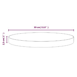 vidaXL Dessus de table Ø30x2,5 cm Bois de pin massif pas cher