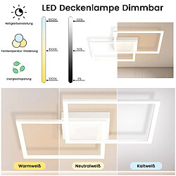 Avis ZMH LED Ceiling Light 2 Modern Square Crystal Design Dimmable with Remote Control 52W